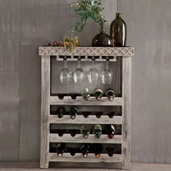 Solid Mango Wood Rustic Looking Bar Cabinet.
