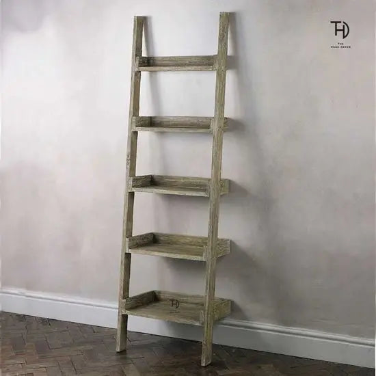 Six Ladder Design LadWing Bookcase Made in Solid Mango Wood.