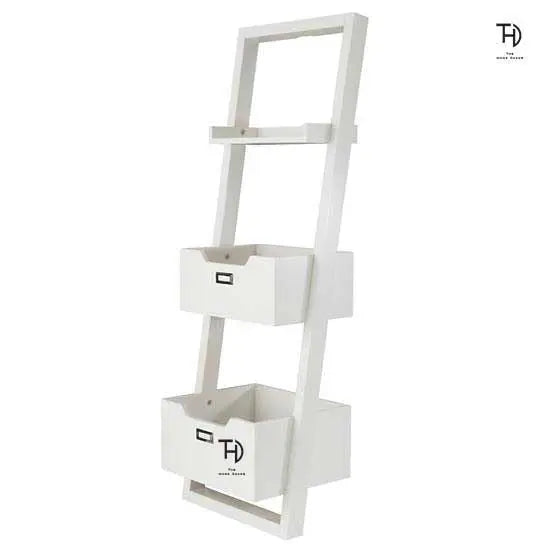 Solid Wood Three Pocket Shelf White Wizard Kidora Bookacse.