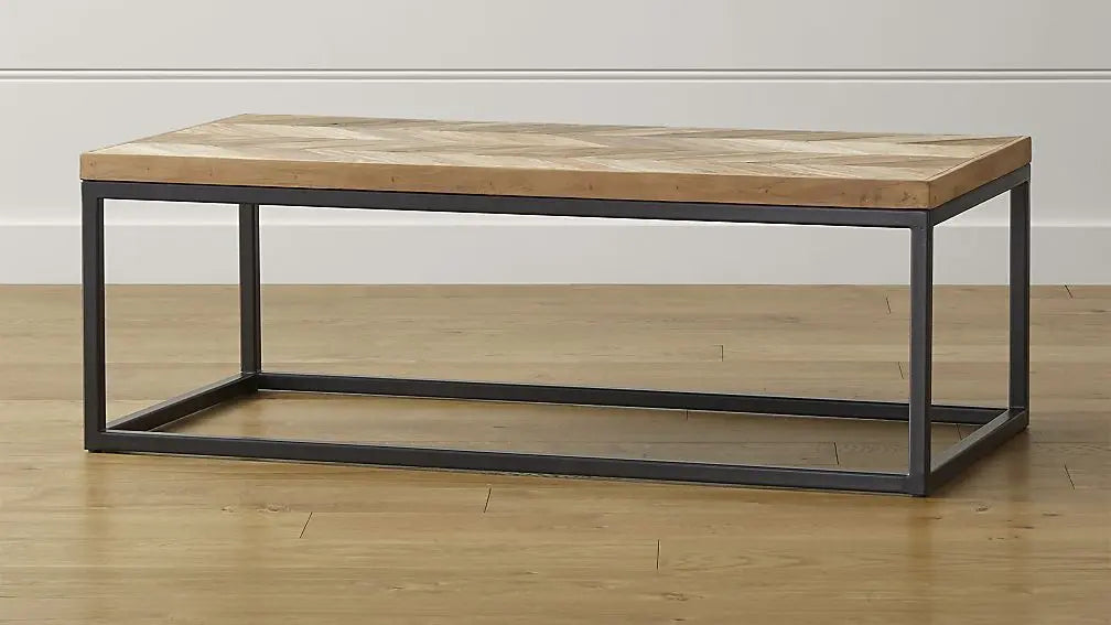 Wooden Bistrona coffee table with metal frame.