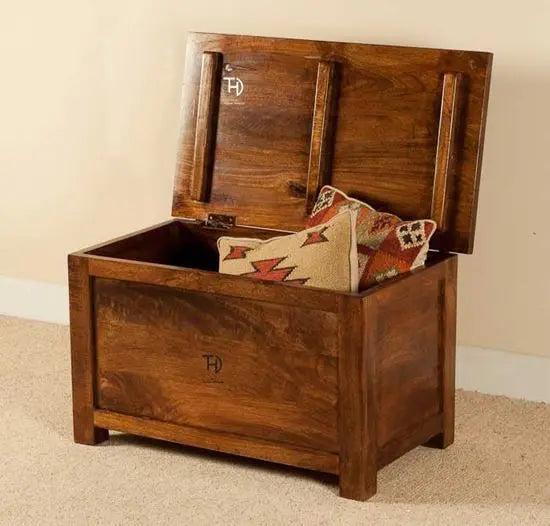 Simple sleek wooden trunk