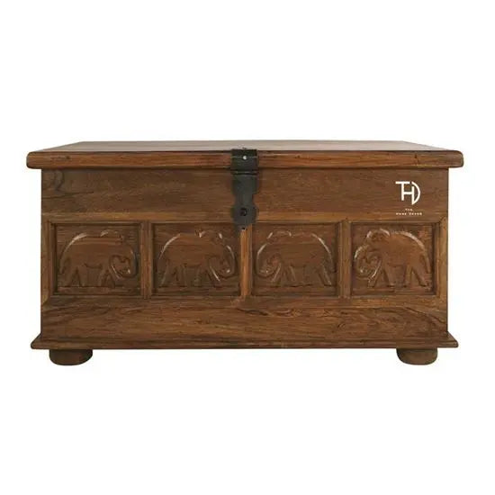 Traditional look wooden trunk