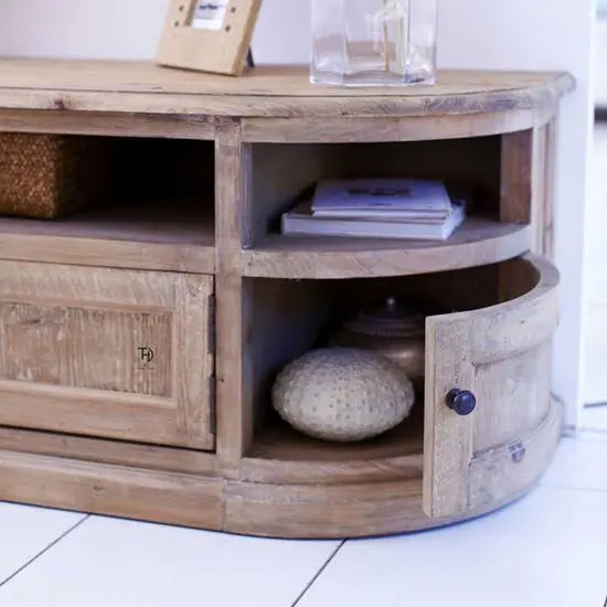 Round corner tv cabinet