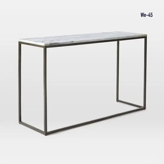 Simple sleek console table with Marble and metal.