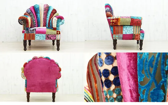 Multi colour upholestary sofa online.