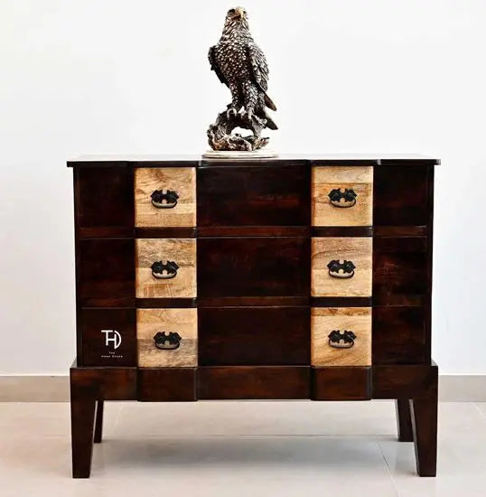 Ran 3 Drawer Chest in Walnut The Home Dekor