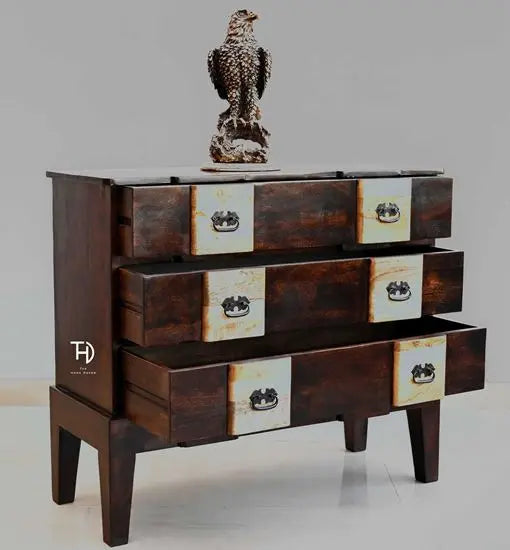 Ran 3 Drawer Chest in Walnut The Home Dekor