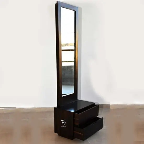 Solid Wood Two Drawer and Without Storage Mirror Harry Dressing Table.
