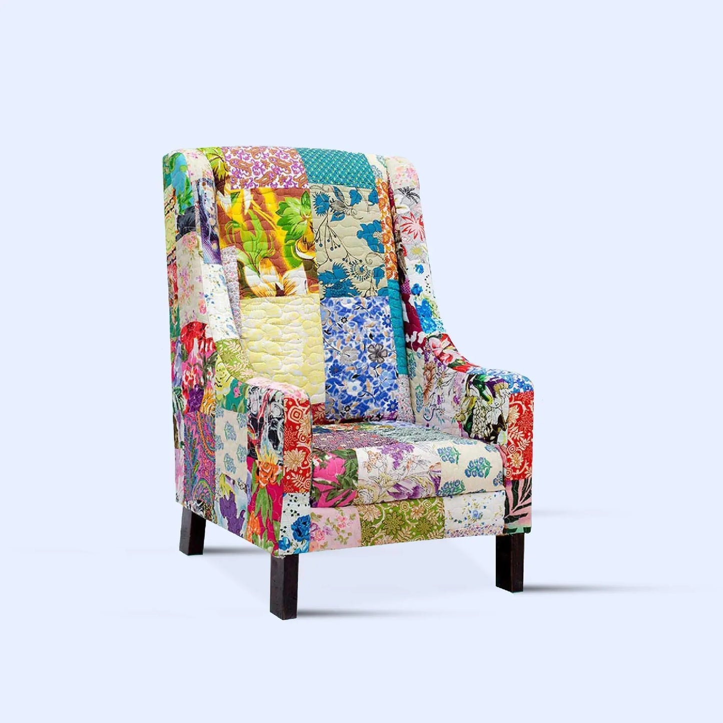 Sheesham Wood Multicolor Patchwork Krishna Kidz Sofa.