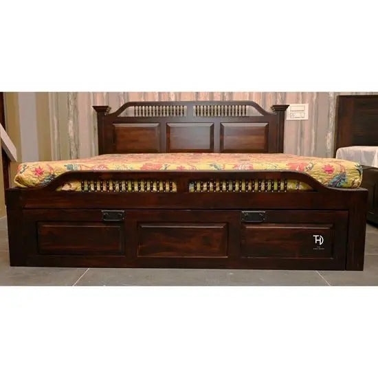 Vintage bed with storage