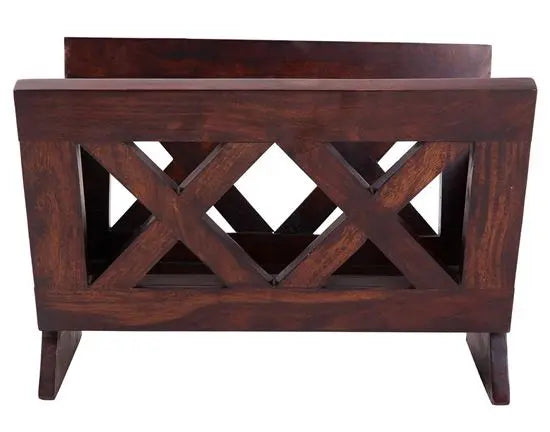 Wooden Side X Design Mika Magazine Rack for Keeps Fruits.