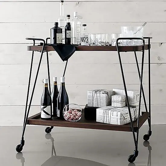 Wooden and Metal Frame Oli Serving Trolley.