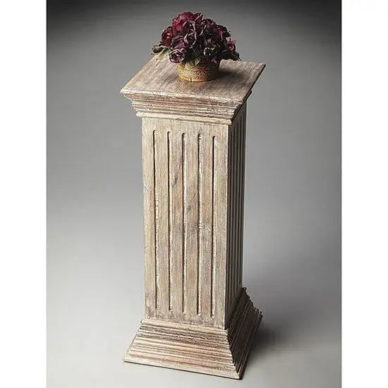 Solid Mango Wood Vintage Piller Stand.