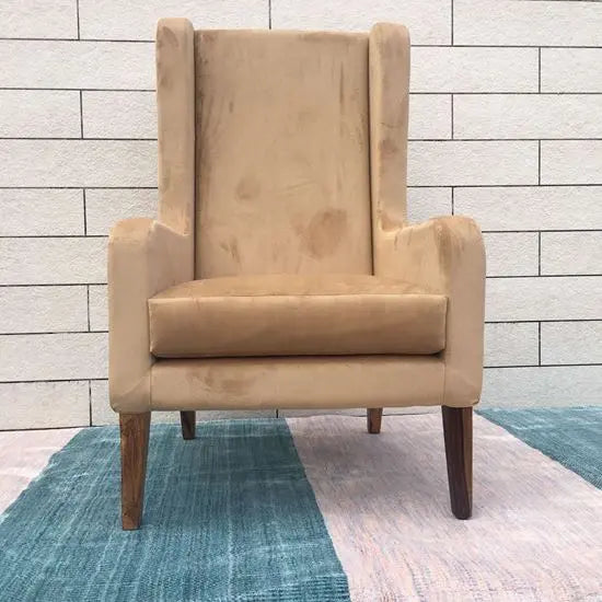 Plain design wing chair