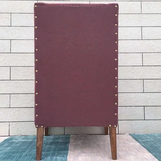 Straight line wing chair