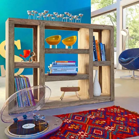 Open Shelf Wallie Display Made in Solid Sheesham Wood.