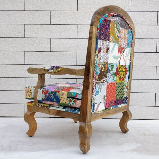 Patchwork Charles Chair with Stool