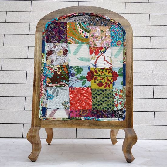 Patchwork Charles Chair with Stool