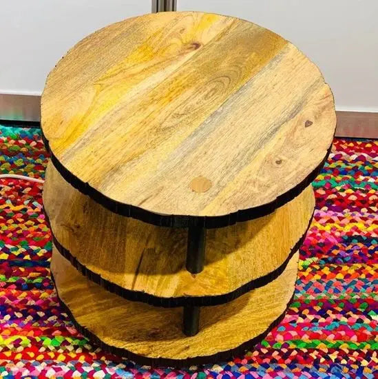 Solid Wood distressed edges Lamp Table.