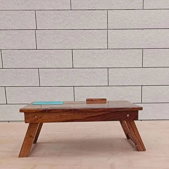 Solid Sheesham Wood One Drawer Noah Laptop Table.