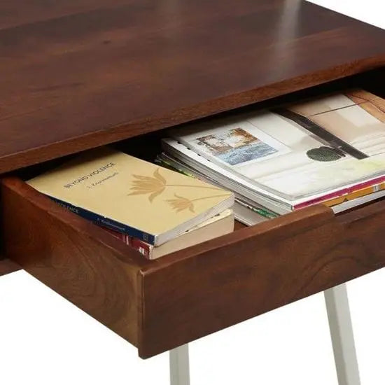 Solid Wood and Metal Frame Major Study Table.
