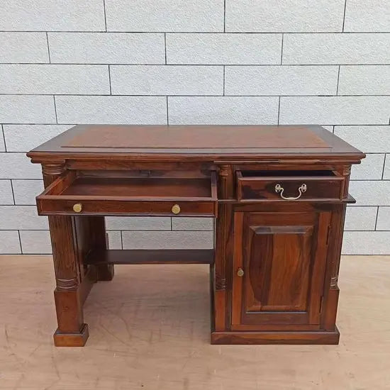 Sheesham Wood One Door Two Drawer Neural Vibro Study Table.