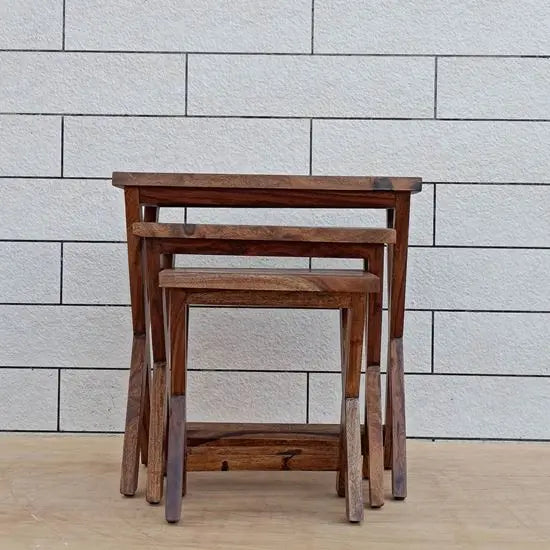 Wooden X Design Braithwaite X Nesting Table Set 3 Pcs.