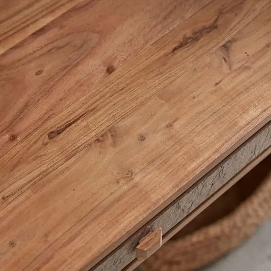 Finish swatch of acacia wood