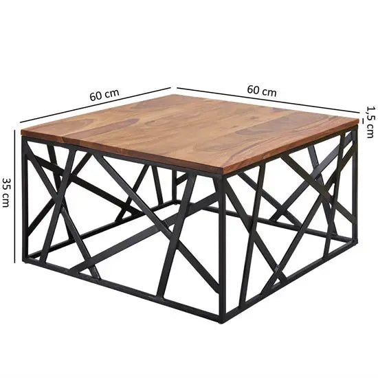 Wooden and Metal frame square shaped Evona coffee table.