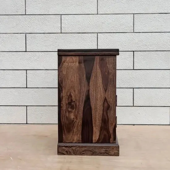 Wooden One door and one drawer group bedside table.