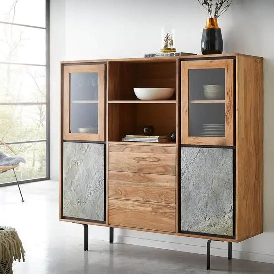 Real wood crockery cabinet online at best prices.