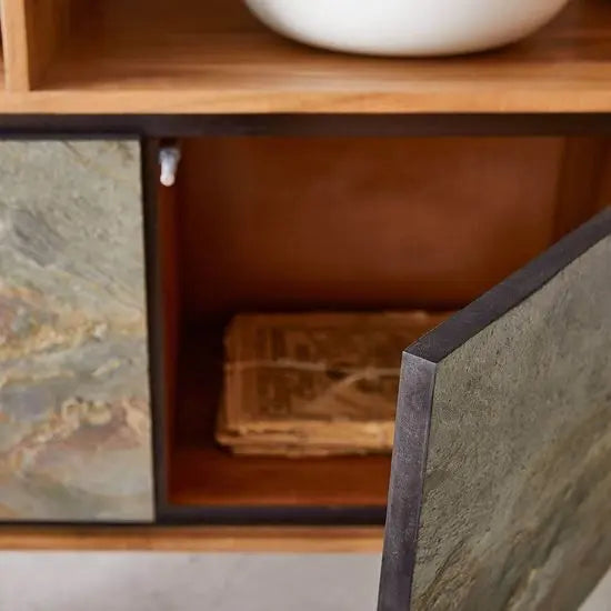 Four Shelf and Two Door Jarrah Display.