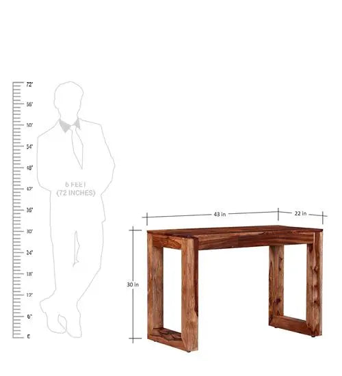 Solid Wood One Drawer Oneder Dune Desk Natural