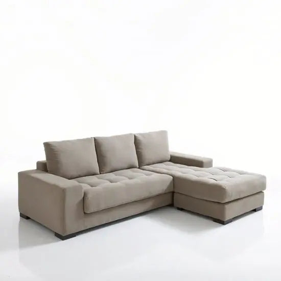 Comfertable and straight line corner sofa.