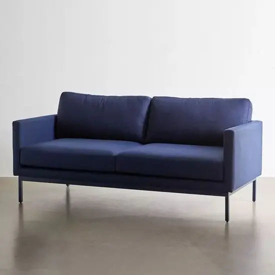 Navy blue three seater sofa online.
