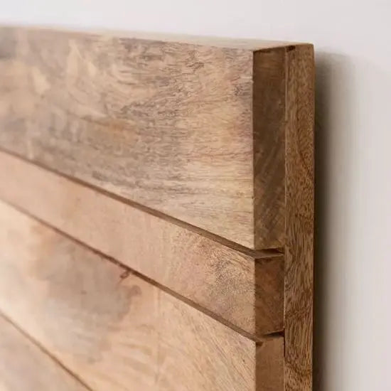 plain wooden headboard