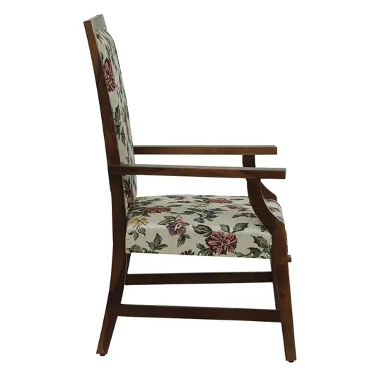 Solid Sheesham Wood Amira Chair With Handrest.