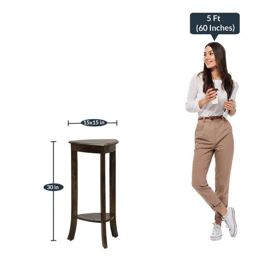 Solid Sheesham Wood SanBee Triangle Table.