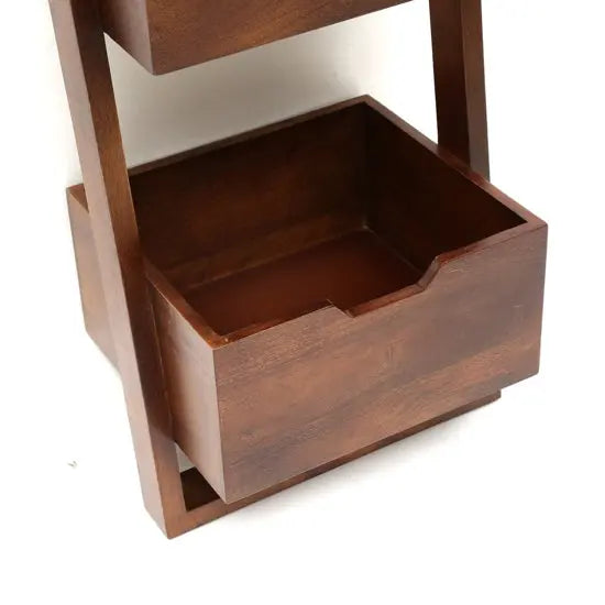 Solid Wood Three Pocket Shelf Brown Wizard Kidora Bookcase