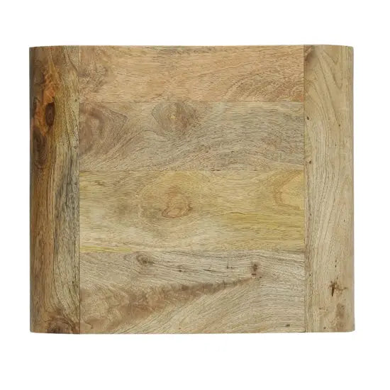 Wooden Round Edge Three Drawer Braithwaite Bedside Table White With Cone Design Legs.