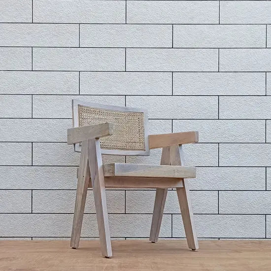 Atlanta Chair Made in Solid Mango Wood and Natural Cane.