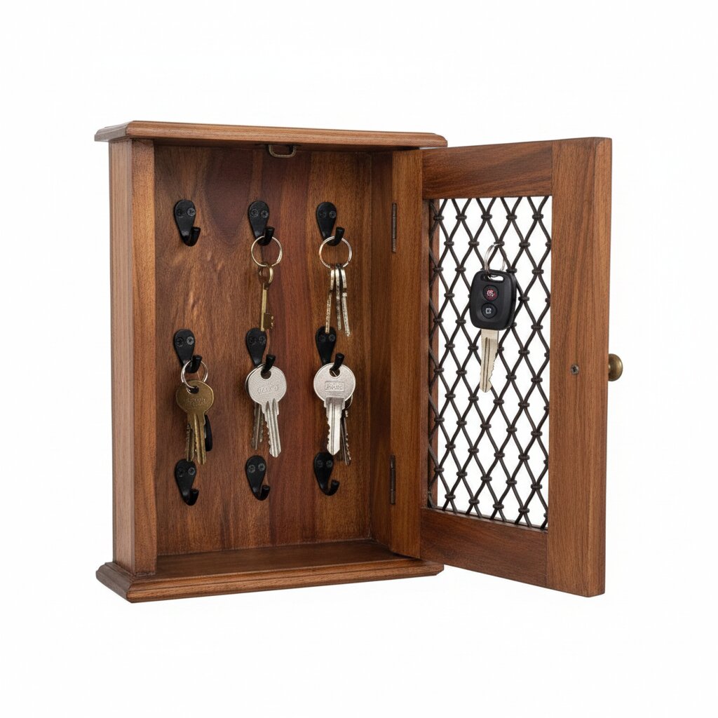 Vintage key holder made in Solid sheesham wood.