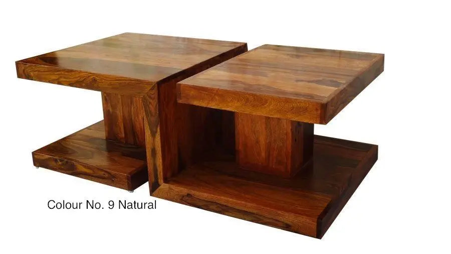 Solid sheesham wood Z shaped Coffiyano coffee table.