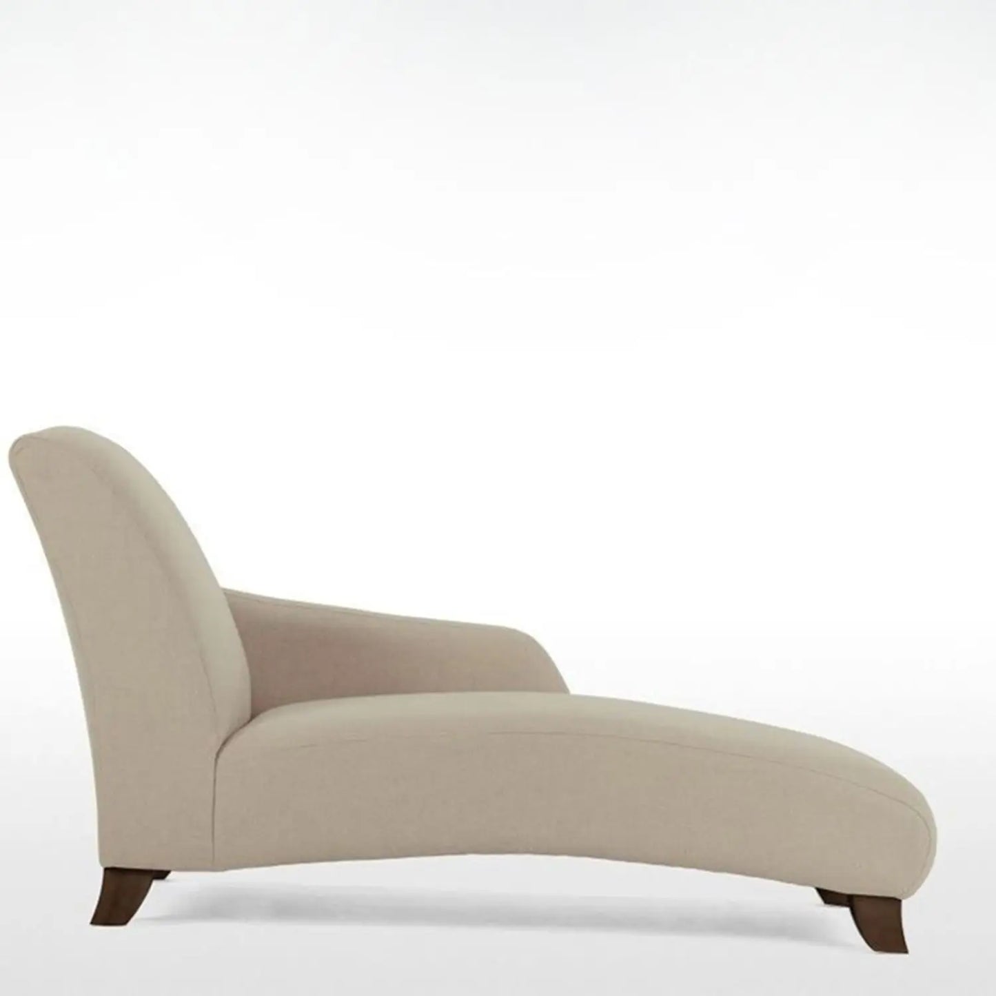 Wooden Beige chaise lounger.