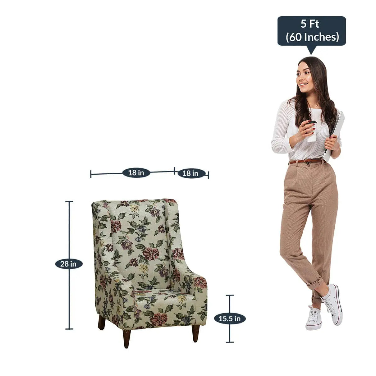 Wooden Round legs child sofa one seater Krishna Childrens Sofa.