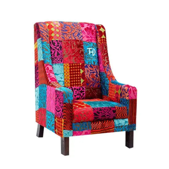 Wooden Structure and brasso fabric krishna kids sofa.