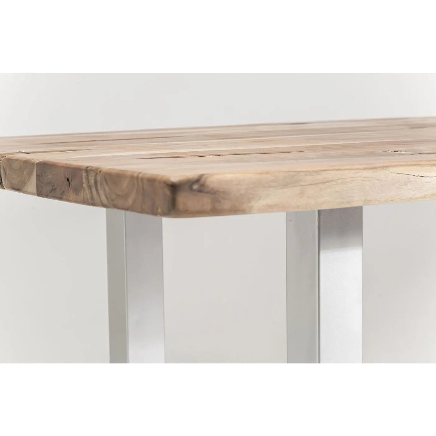 Solid wood and Metal frame Live edge dining table.