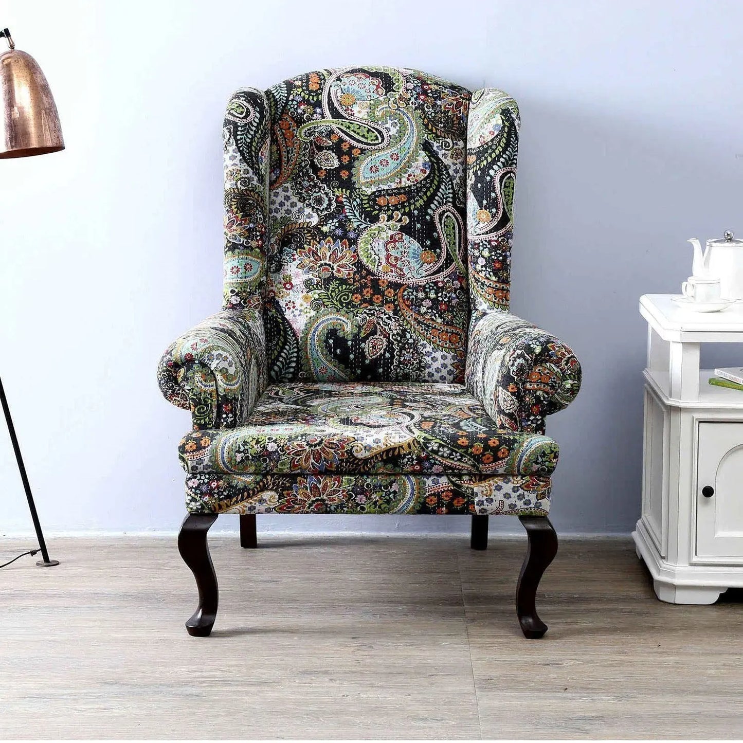 Solid Sheesham Wood Maharaja Sofa Black.