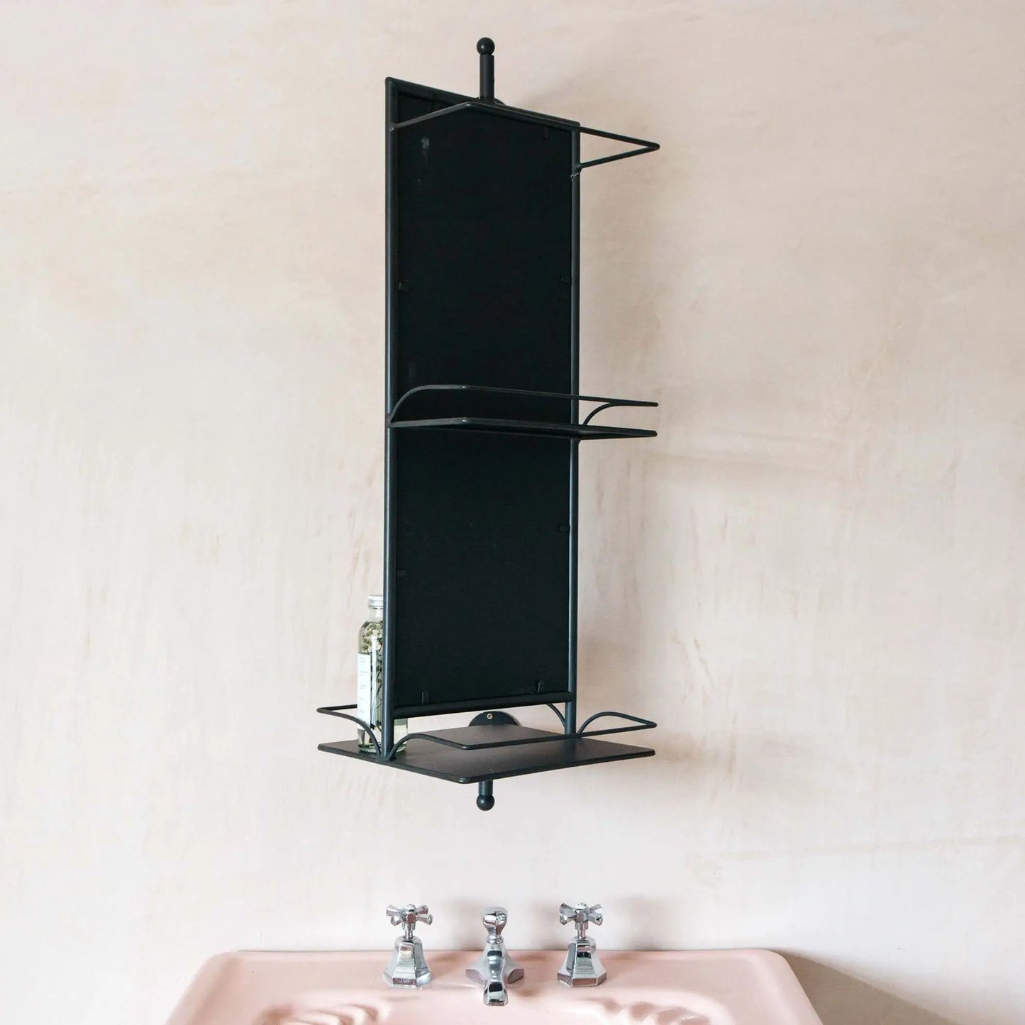 Black Mirror with shelf Nyhamn Mirror.