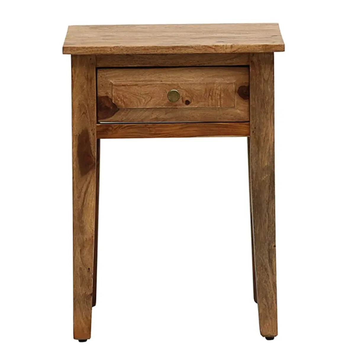 Sheesham Wood One Drawer Raj Mahal End Table.
